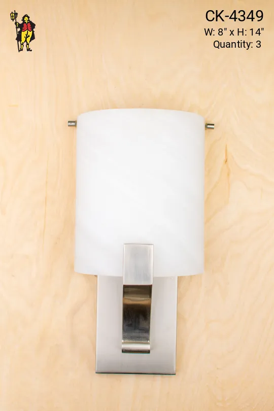 Nickel & Glass Wall Sconce