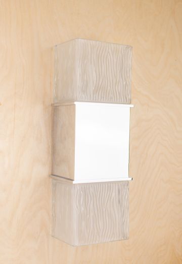 Glass & Polished Nickel  Wall Sconce