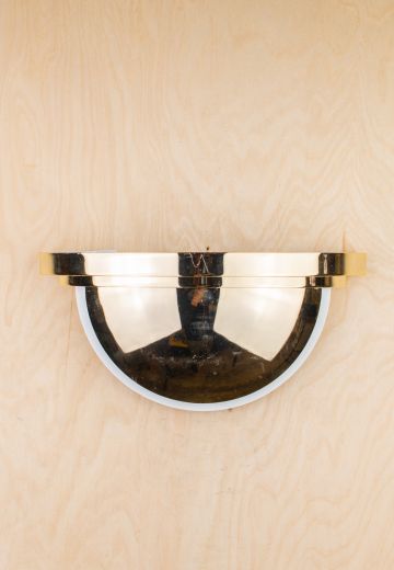 Polished Brass Bowl Wall Sconce