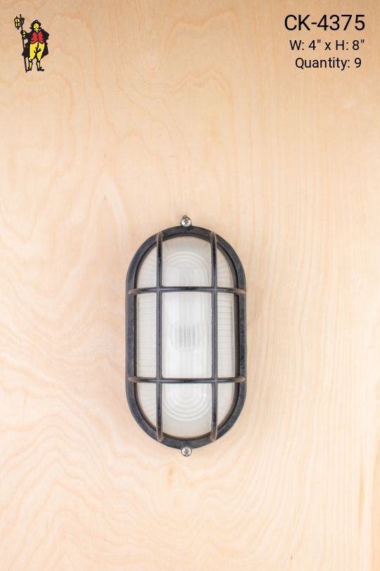 Small Black Plastic Cage Wall Scone