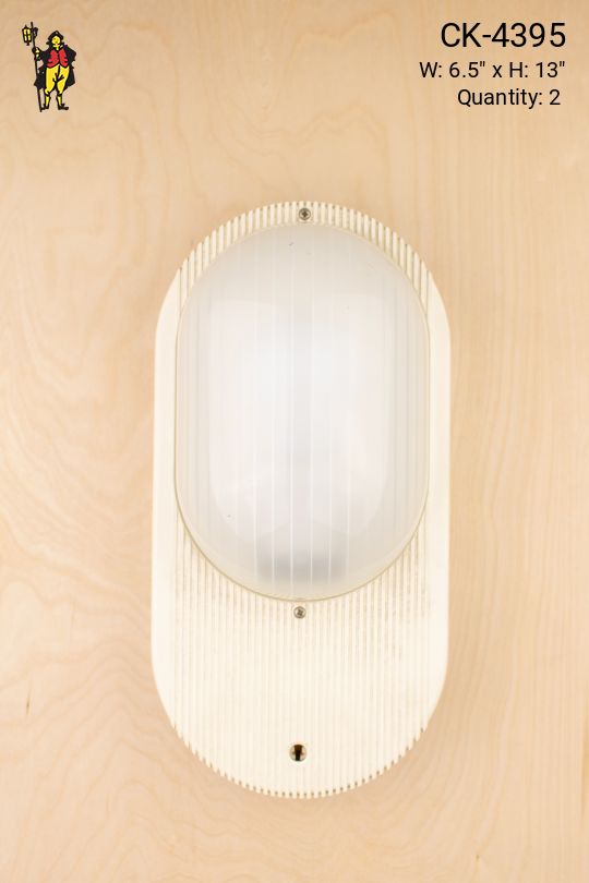 White Plastic Industrial Wall Sconce