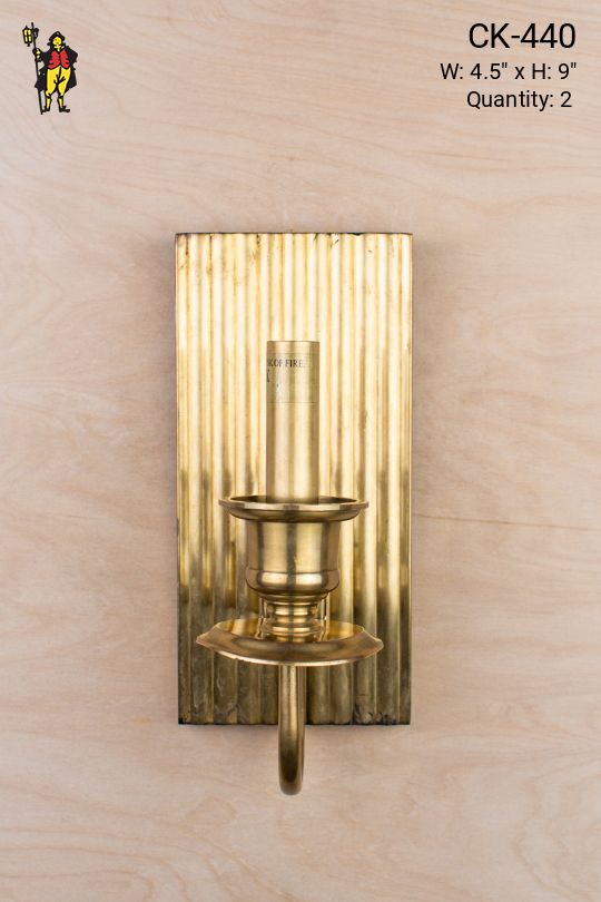 Art Deco Style Single Candle Wall Sconce