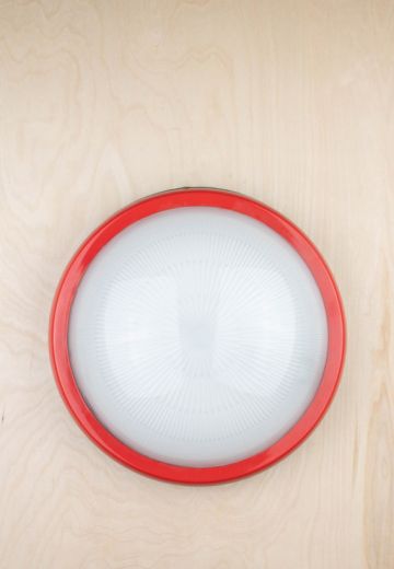 Red Plastic Wall Sconce