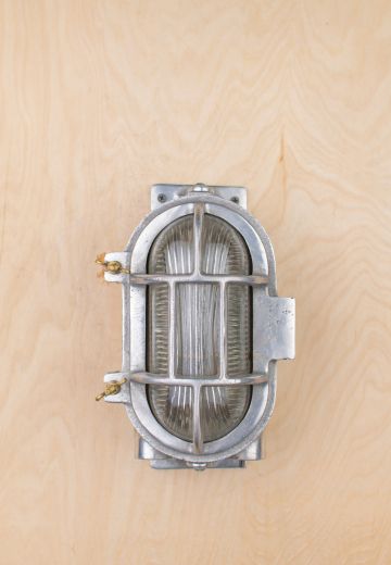 Small Silver Metal Cage Wall Sconce