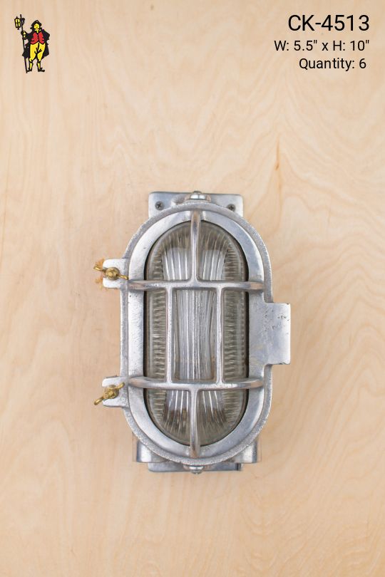 Small Silver Metal Cage Wall Sconce