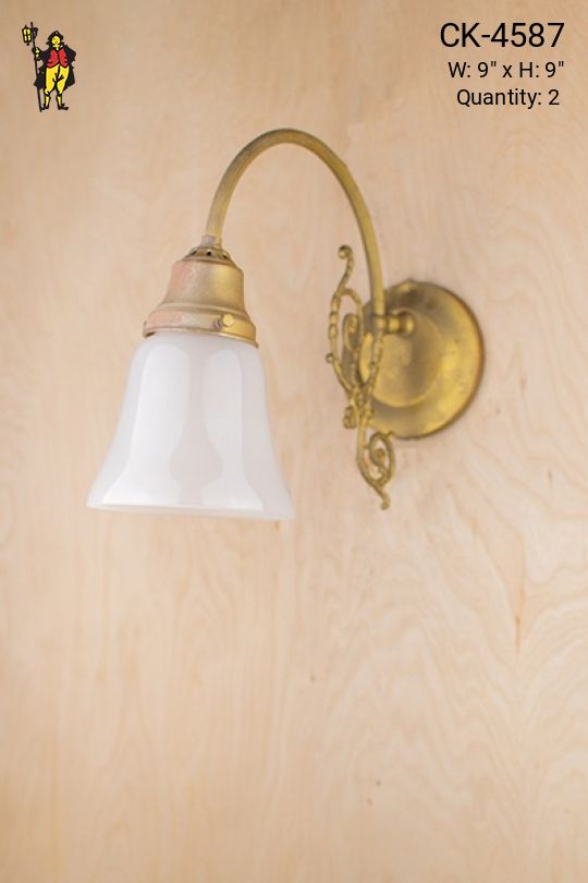 Curved Arm Single Light Wall Sconce