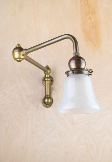 Adjustable Antique Brass Wall Sconce