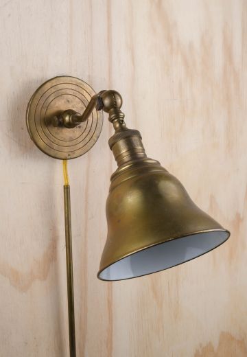 Adjustable Metal Shaded Brass Wall Sconce