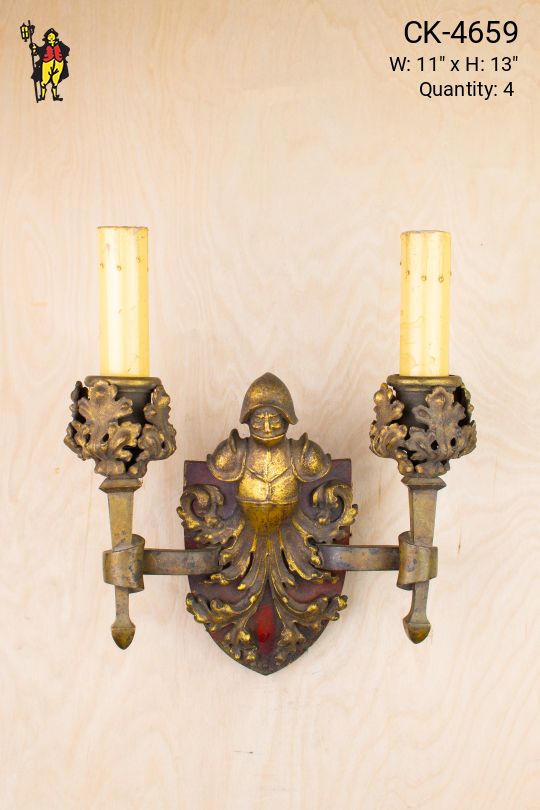 Knight Two Candle Wall Sconce