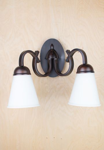 Bronze Two Light Wall Sconce