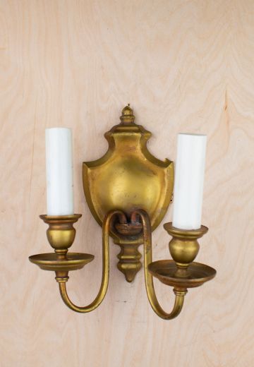 Two Candle Deco Wall Sconce