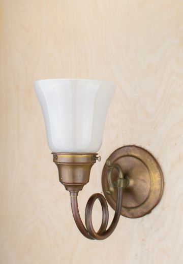 Curved Arm Single Down Light Wall Sconce