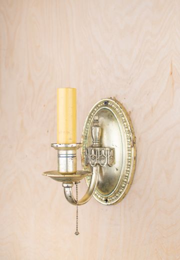 Distressed Single Candle Wall Sconce