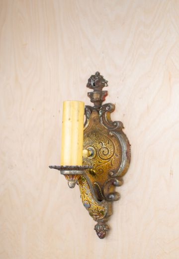Gothic Single Candle Wall Scone