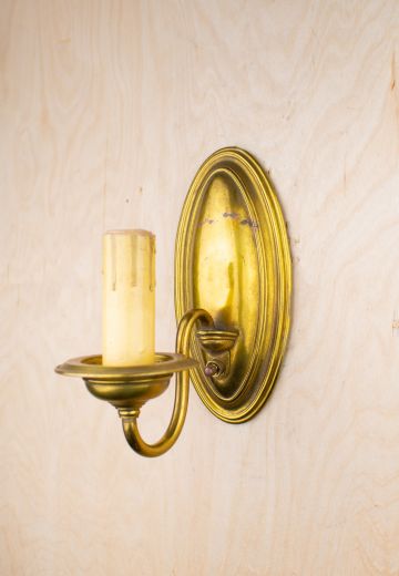 Traditional Brass Single Candle Wall Sconce