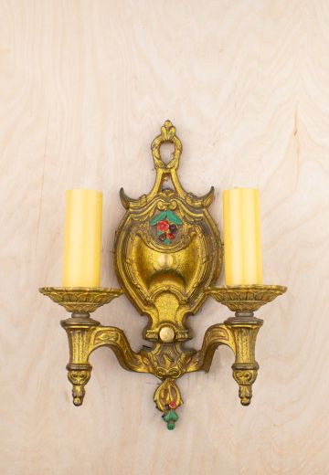 Gothic Two Candle Wall Sconce