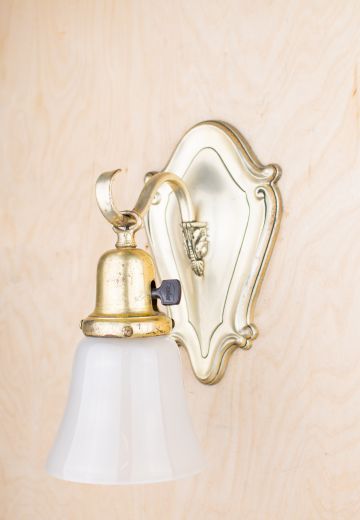 Distressed Polished Brass Single Light Wall Sconce