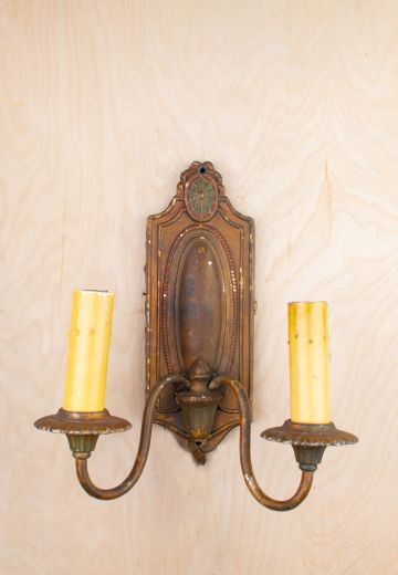 Distressed Deco Twp Candle Wall Sconce