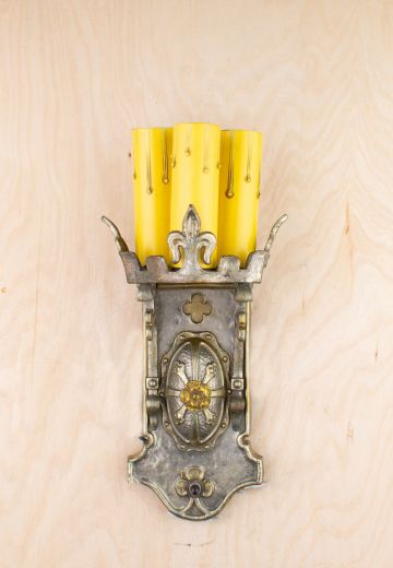 Gothic Three Candle Wall Sconce