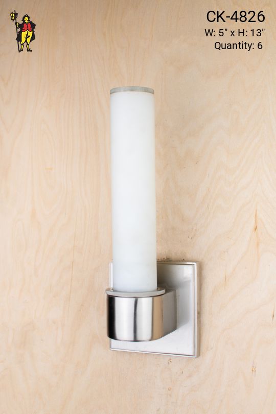 Modern Wall Sconce w/Frosted Glass Shade