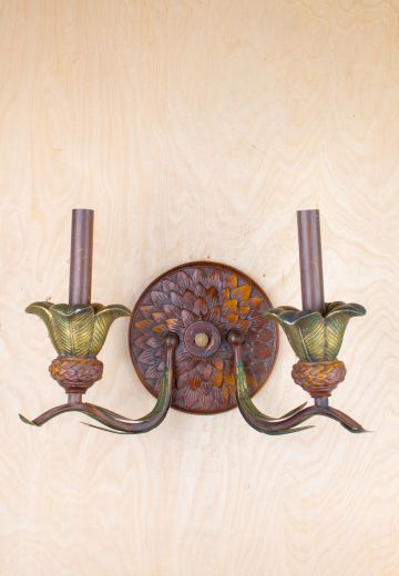 Two Candle Flemish Wall Sconce