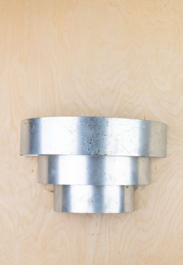 Polished Silver Ring Wall Sconce