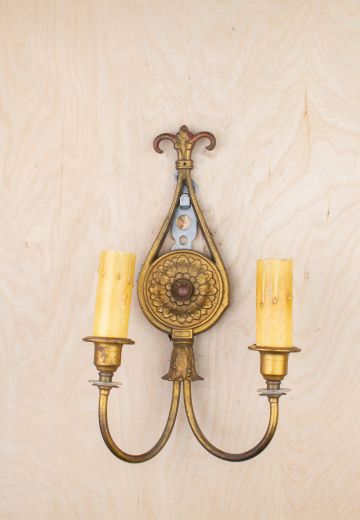 Deco Two Candle Wall Sconce