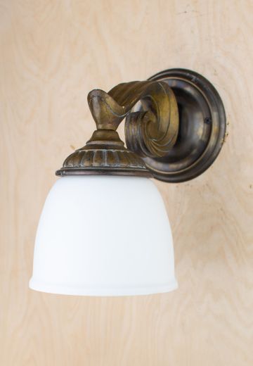 Curved Arm Single Down Light Wall Sconce