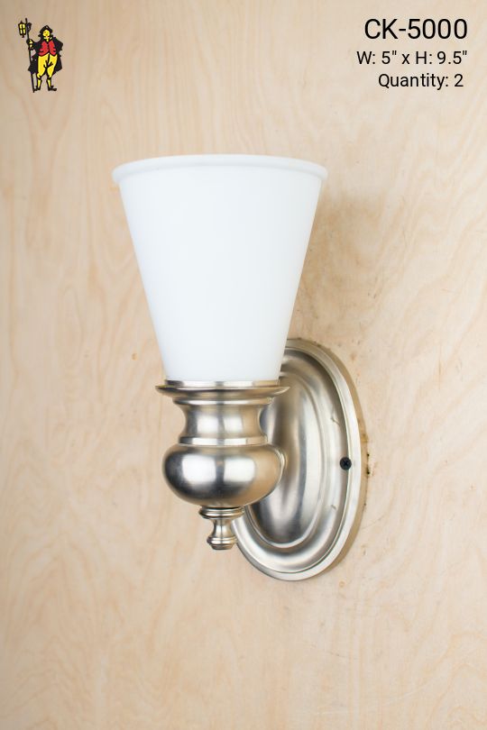 Nickel Single Light Wall Sconce
