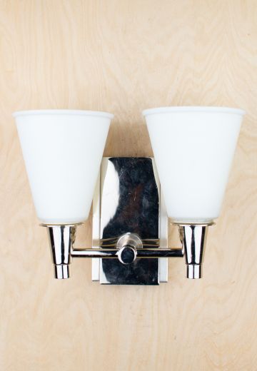 Mid Century Modern Polished Nickel Wall Sconce
