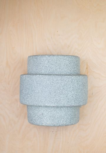 Textured Rounded Gray Wall Sconce