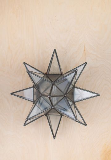 Star Shaped Glass Wall Sconce
