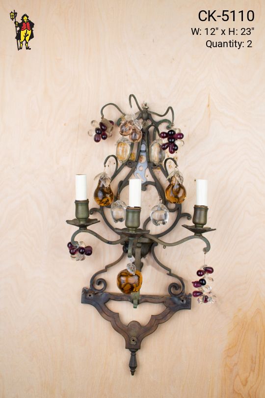 Victorian Three Candle Wall Sconce