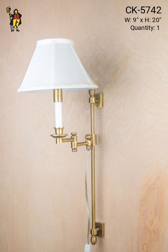 Adjustable Tall Single Candle Wall Sconce
