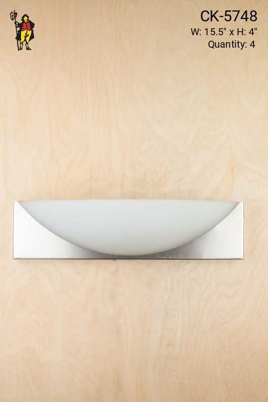 Half Moon Frosted Glass Wall Sconce