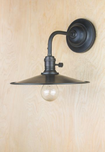 Black Reflector Wall Sconce