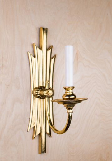 Single Candle Art Deco Wall Sconce