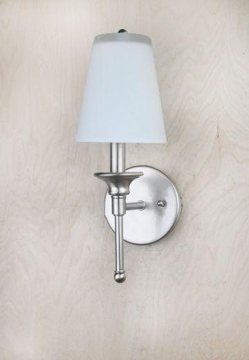 Modern Nickel Single Candle Wall Sconce