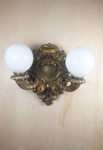Oversize Two Light Deco Wall Sconce