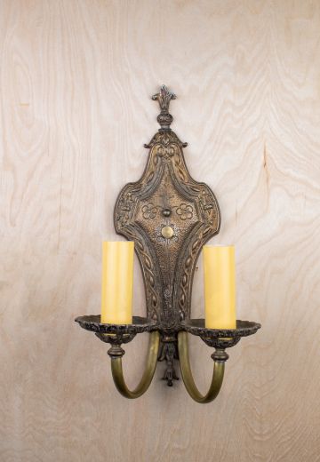 Two Light Bronze Wall Sconce