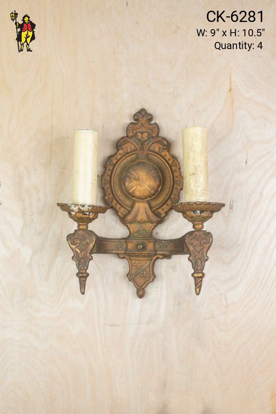 Two Candle Distressed Wall Sconce