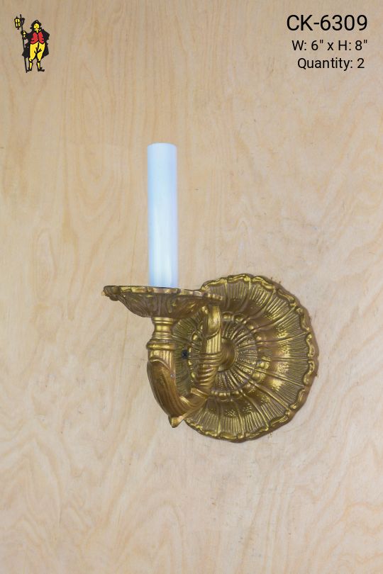 Single Candle Art Deco Wall Sconce