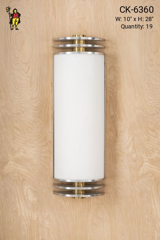 Curved Glass & Nickel Wall Sconce
