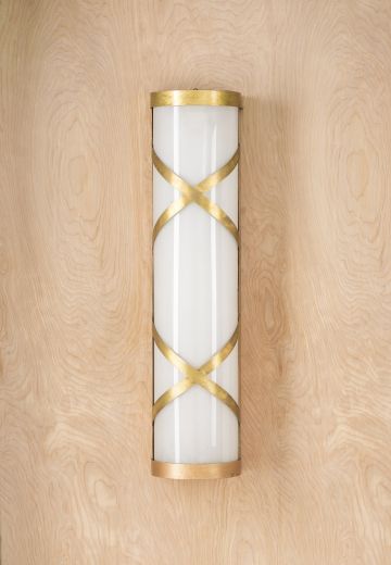 Brass & Curved Glass Wall Sconce