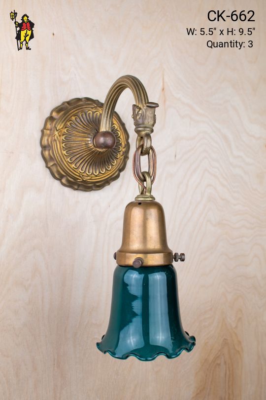 Hanging Glass Shaded Wall Sconce