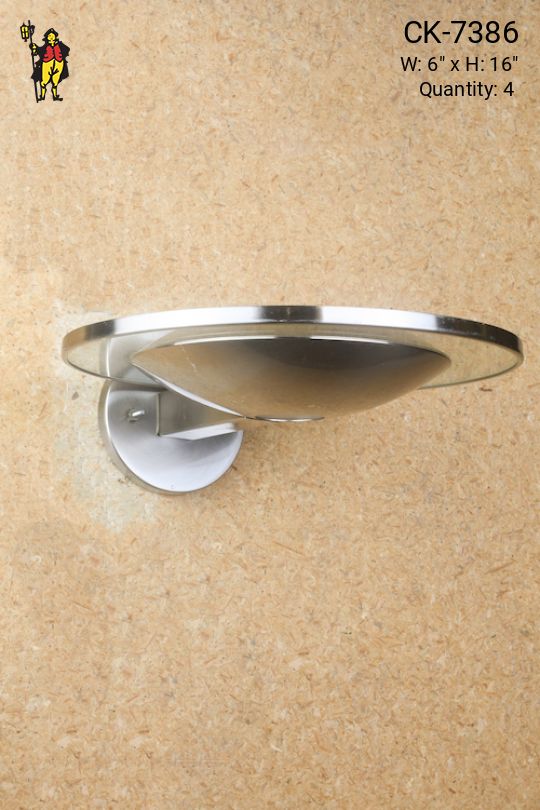 Contemporary Glass & Polished Nickel Wall Sconce