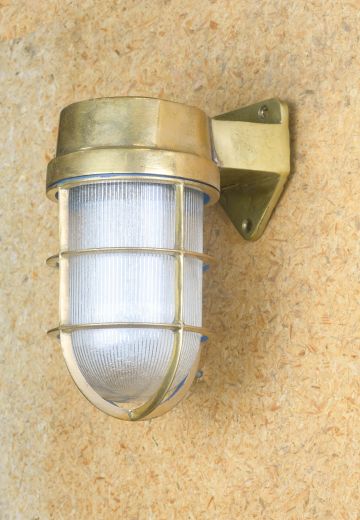 Brass Caged Vapor Light Wall Sconce