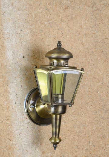 Outdoor Brass Lantern Wall Sconce
