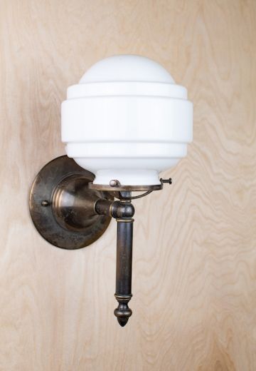 Torch Style Wall Sconce w/Frosted Glass Sade
