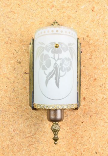 Etched Glass Pocket Wall Sconce